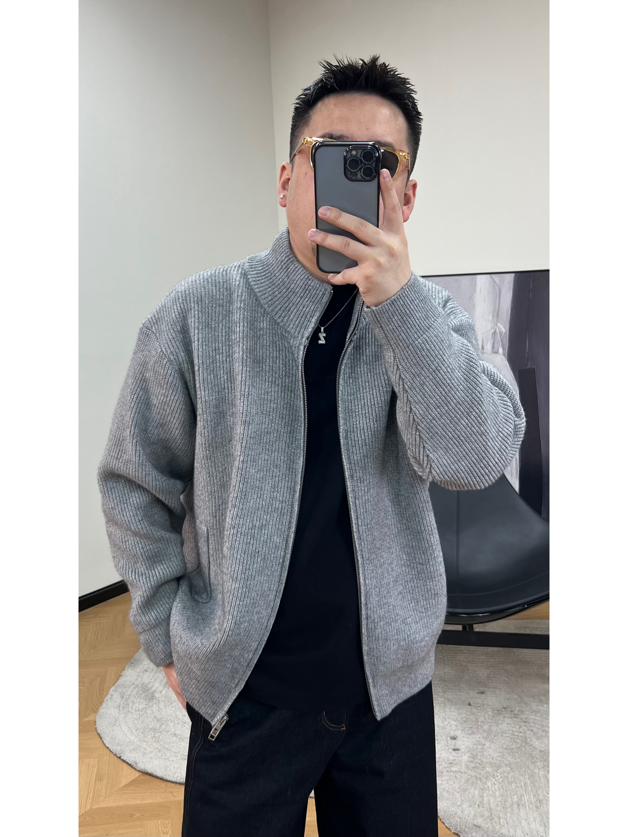 甄哥定制 拉链毛衣外套 男女同款 