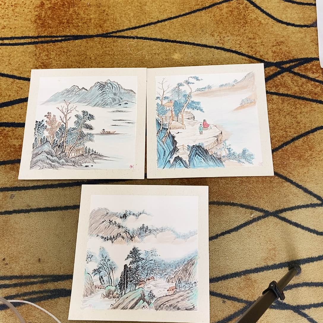 国画已*草堂闲人34.34手绘卡纸