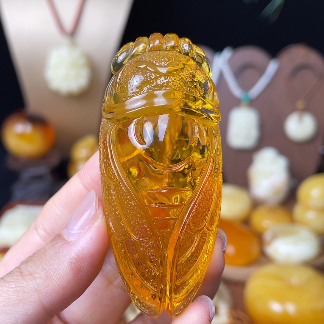 琥珀未镶嵌珠宝奇石