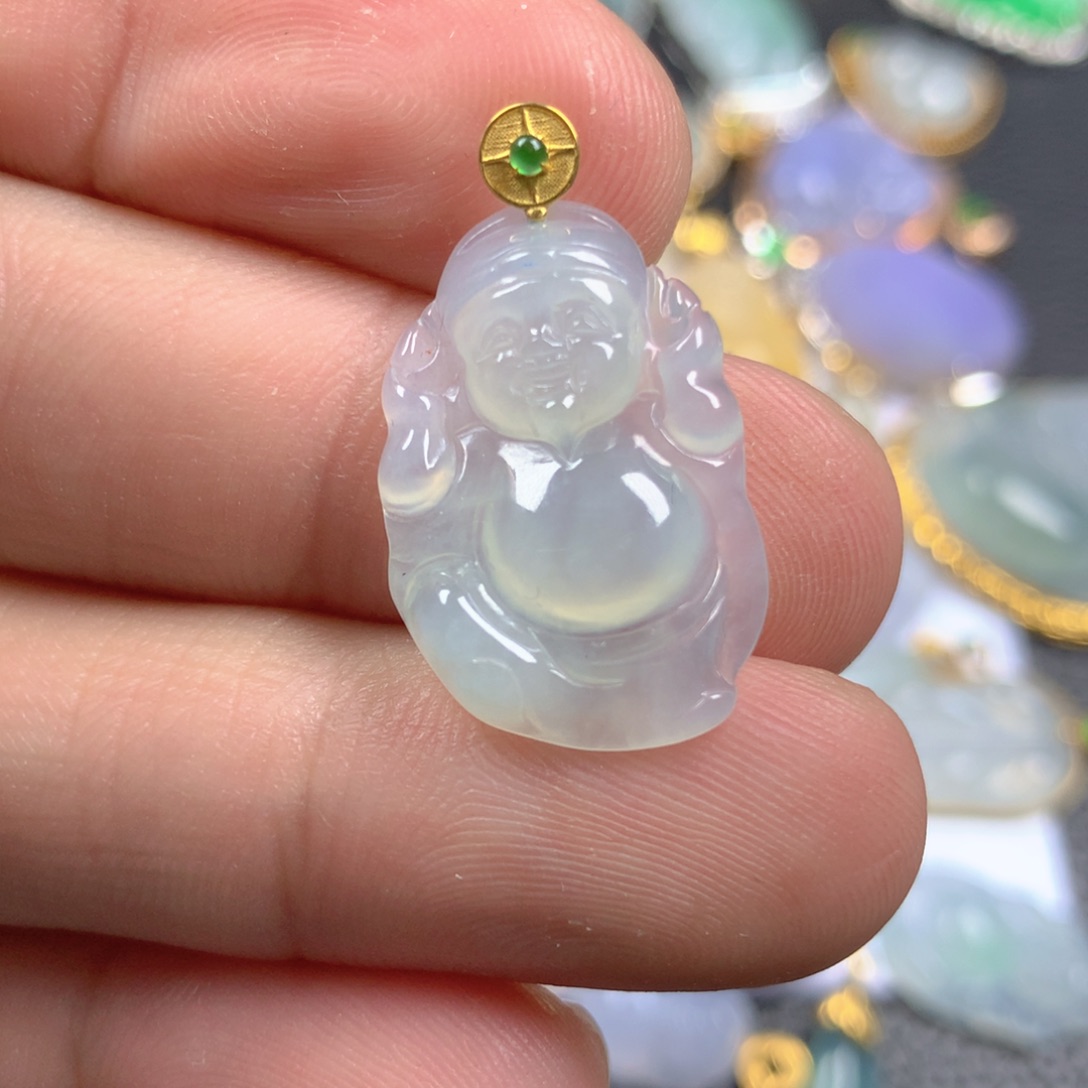 【闪购商品】翡翠颈饰18K金镶嵌翡翠