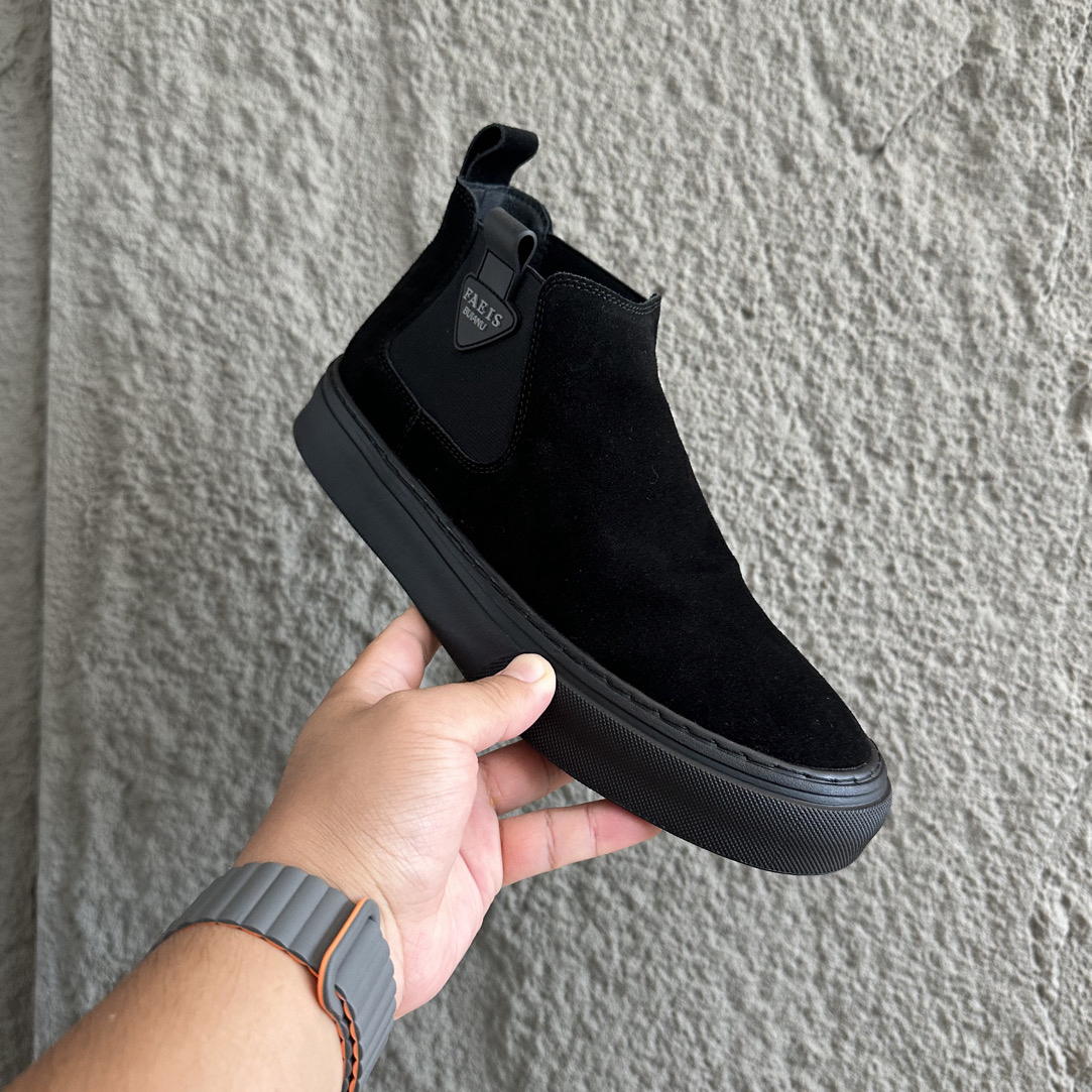 （有单有棉）切尔西靴男新款潮流百搭休闲鞋日常真皮男加绒冬