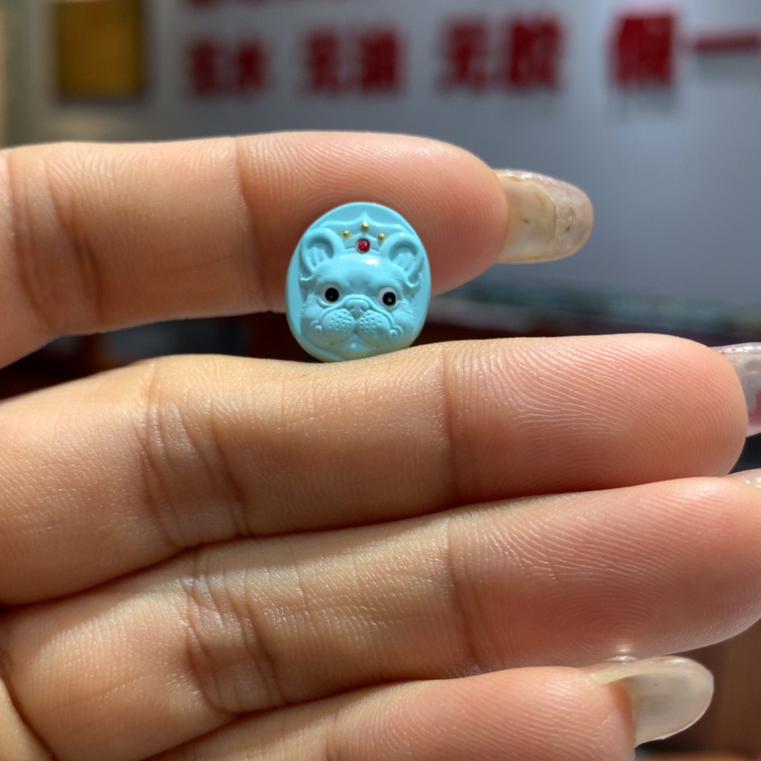 绿松石配饰18K金镶嵌