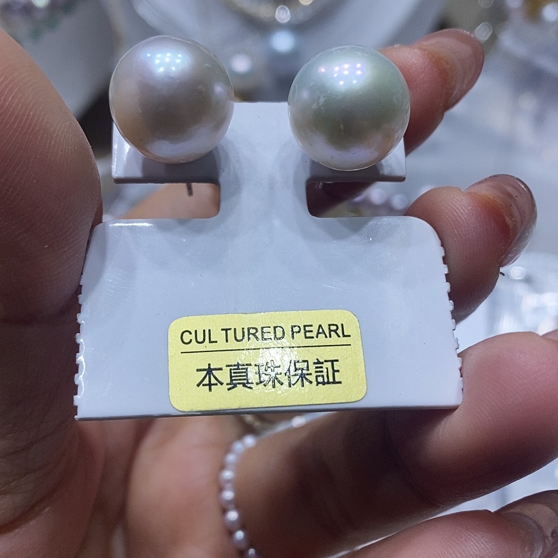 淡水珍珠吊坠银S925镶嵌