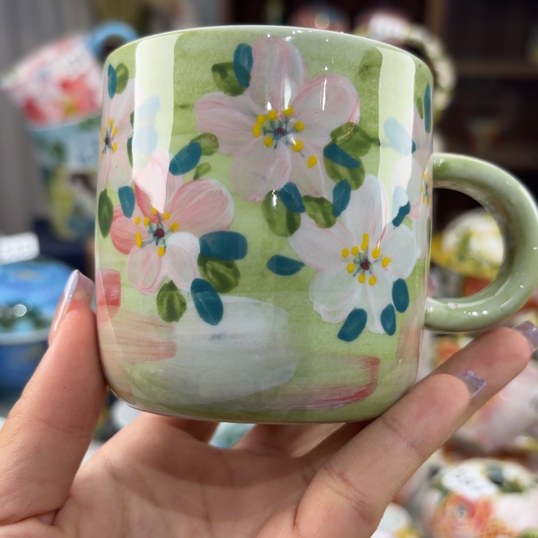 瓷片景德镇手绘高温釉下彩陶瓷茶具