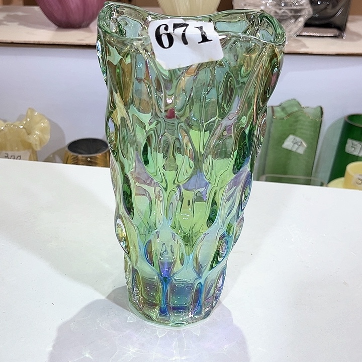 玻璃671高24口12水晶玻璃花瓶嘎嘎好看