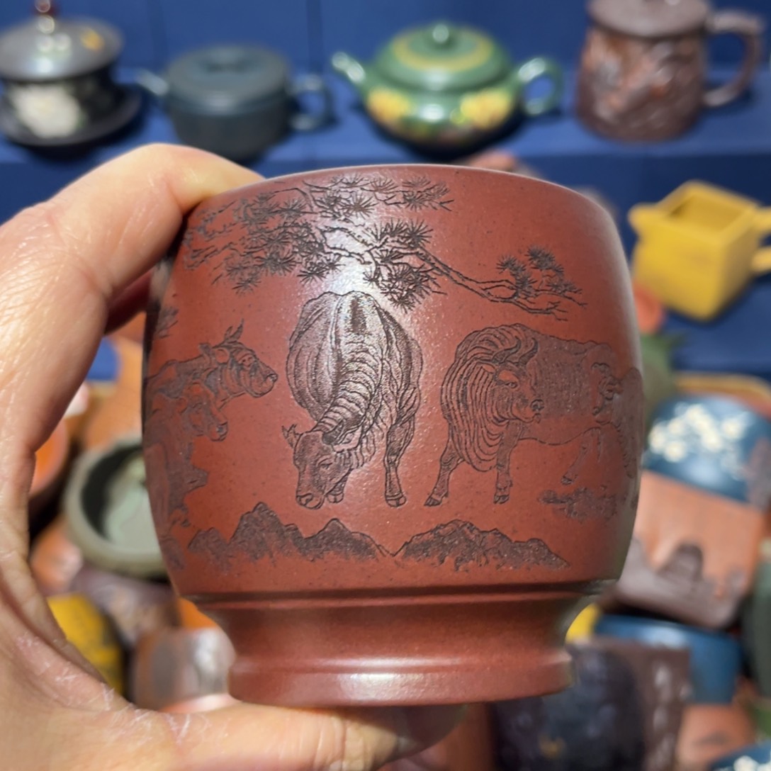 原矿紫砂手工主人杯