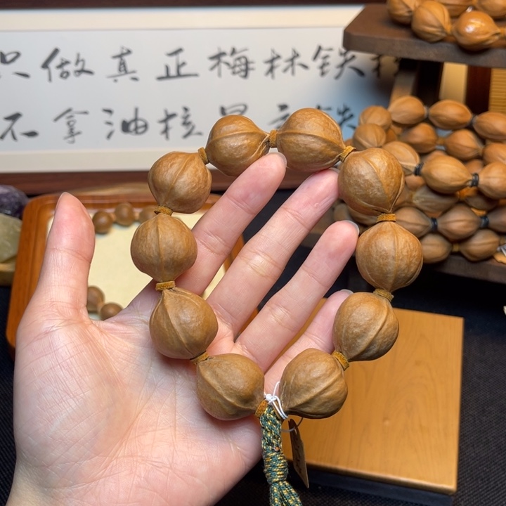 叫****橄榄核手串/手链22.5 26精品梅林铁核