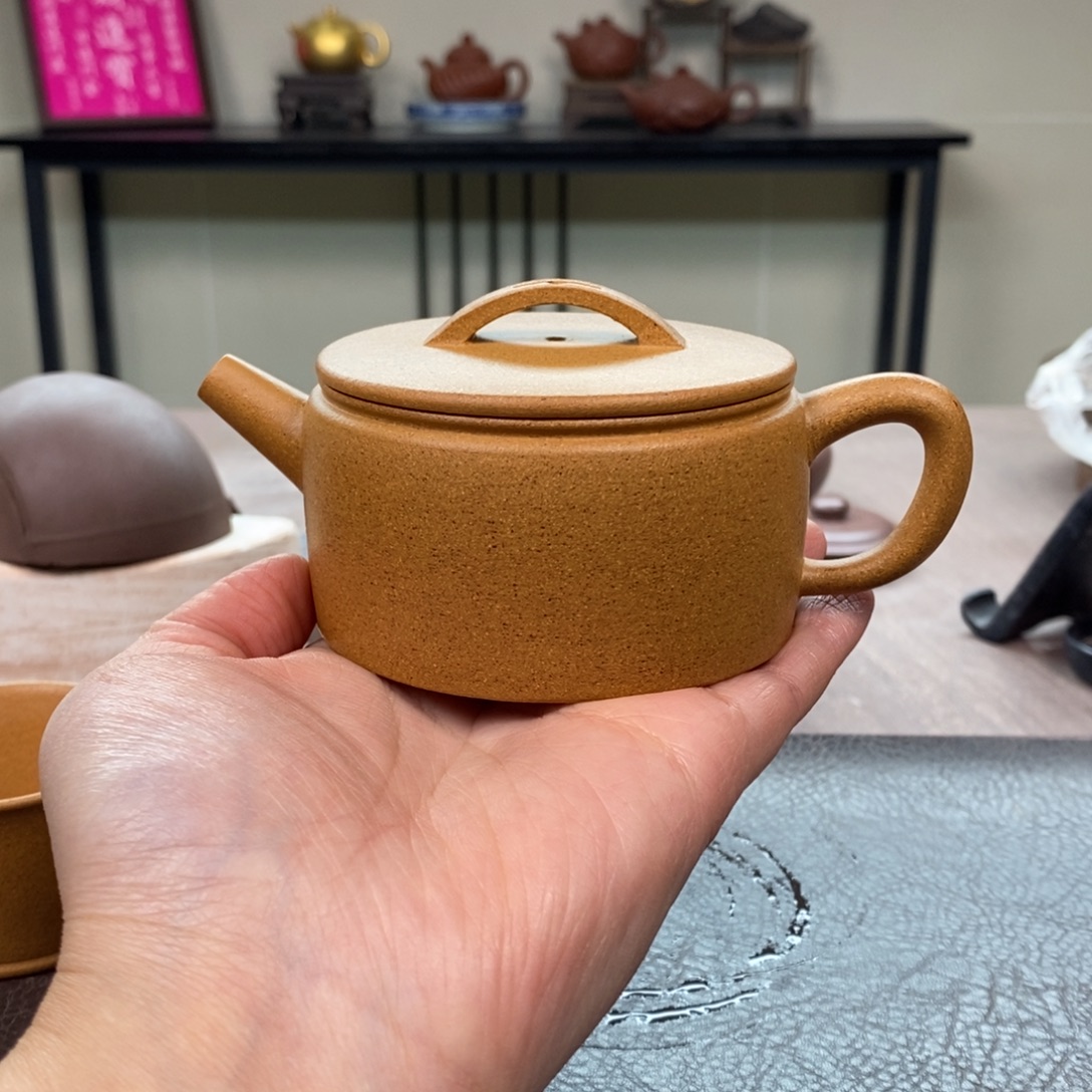 紫砂茶壶黄金段汉瓦180cc精工半手