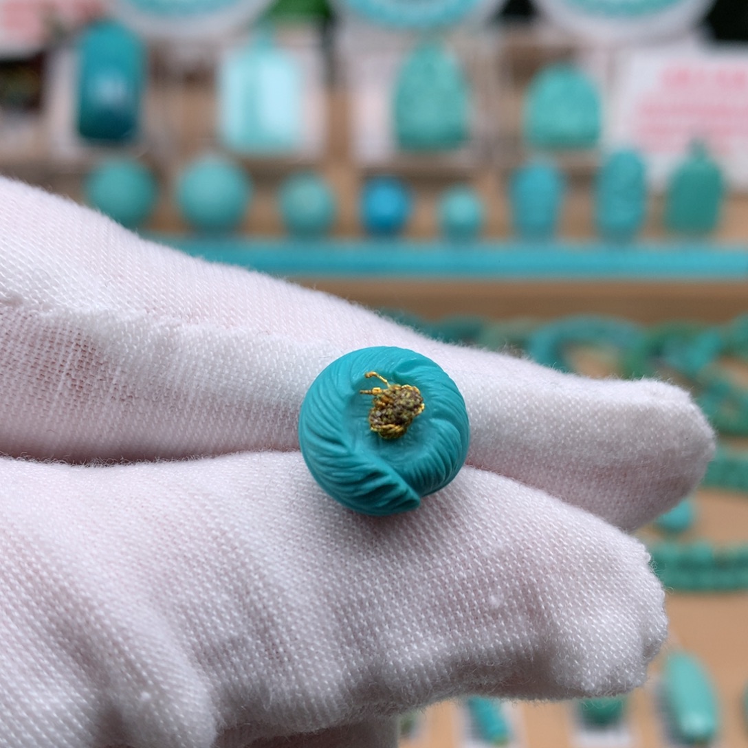 绿松石未镶嵌珠宝奇石12.5mm