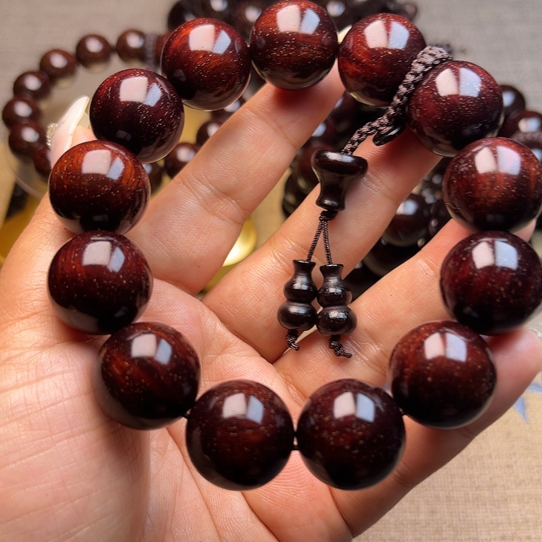 檀香紫檀（小叶紫檀）1.8 13颗水波纹 满星