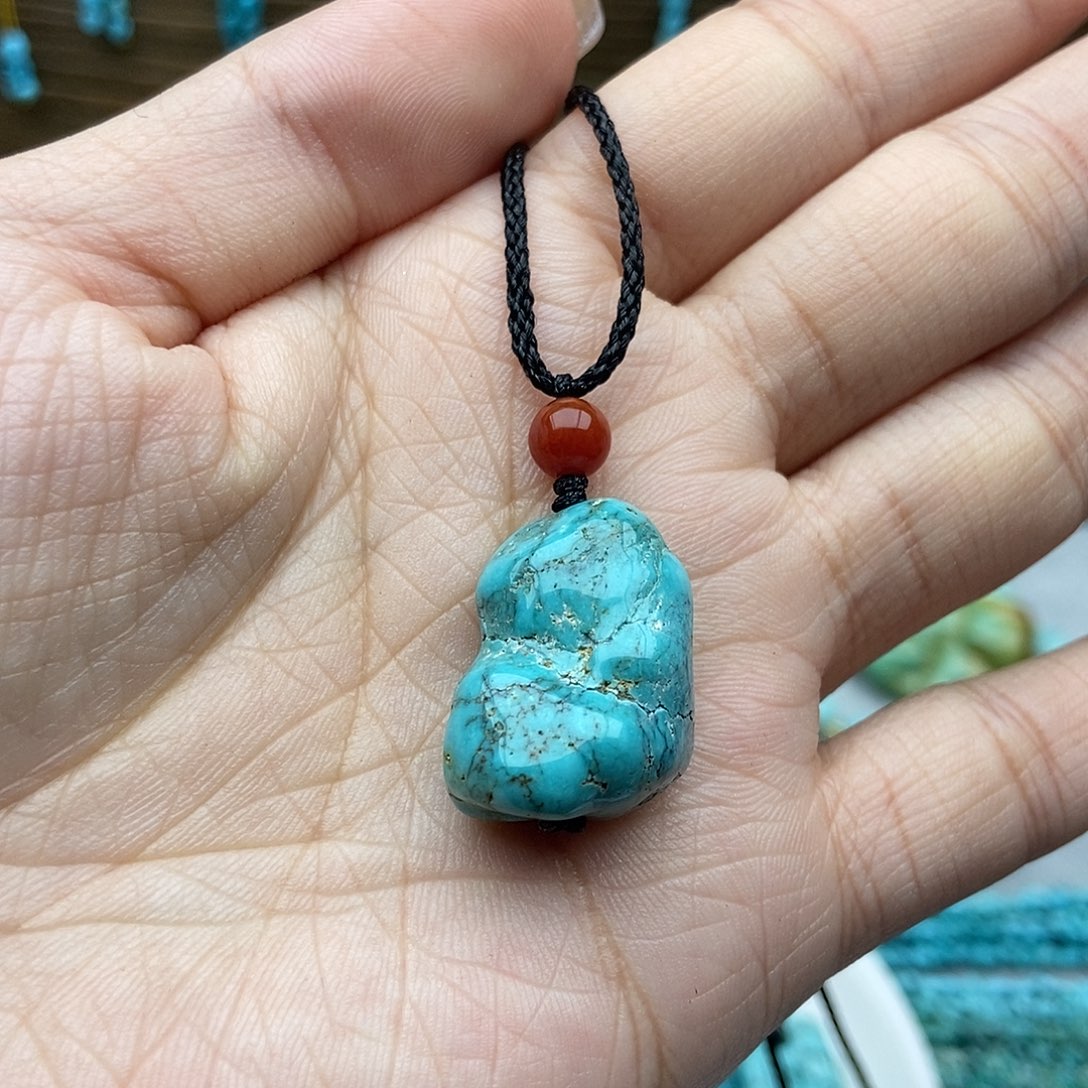 绿松石未镶嵌随行吊坠