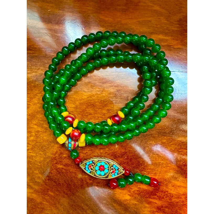 YS0507高冰碧绿108玉珠（无礼盒）