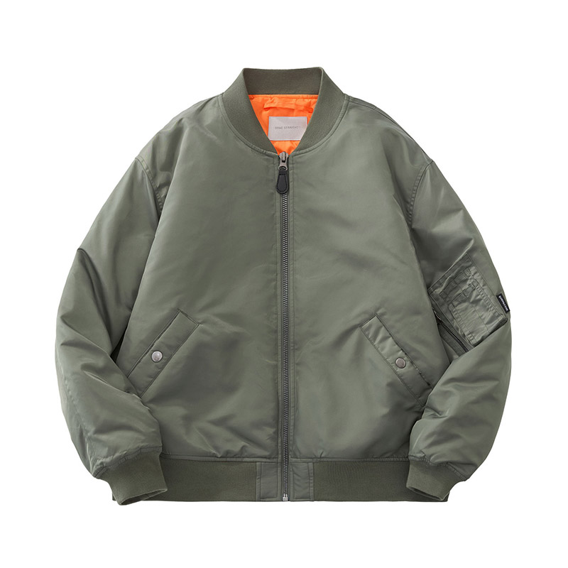 DRIVESTRAIGHT：主线25AW复古短宽MA1飞行员夹克3M厚新雪丽棉外套