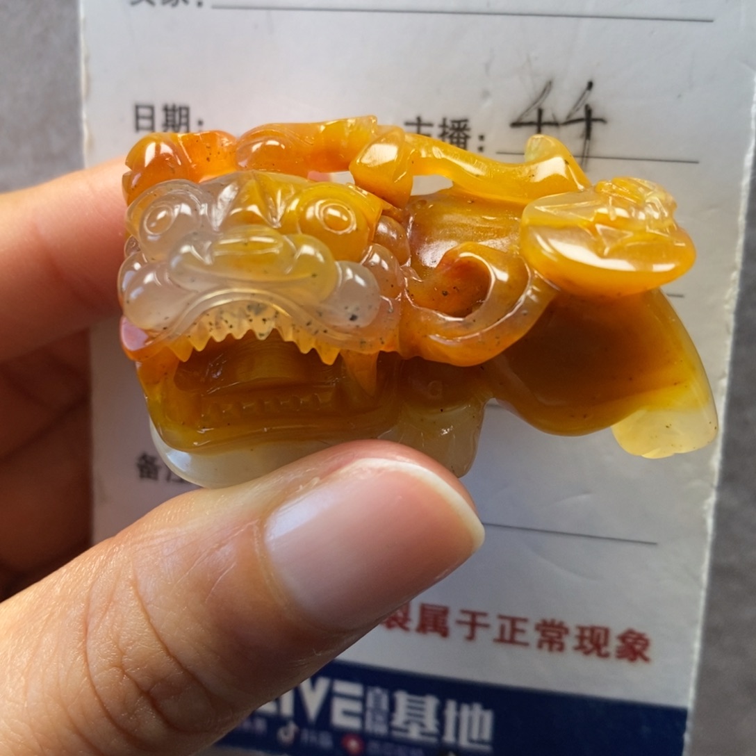 石英质玉（黄龙玉）未镶嵌颈饰