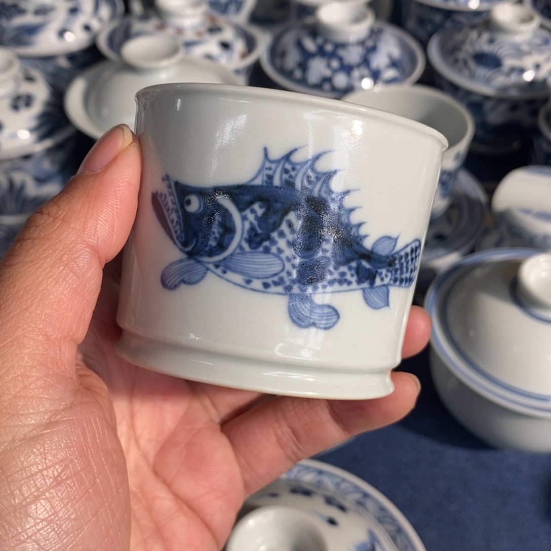 景德镇手工手绘陶瓷茶具 微瑕