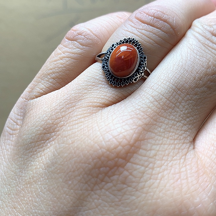 水晶水晶戒指银S925镶嵌