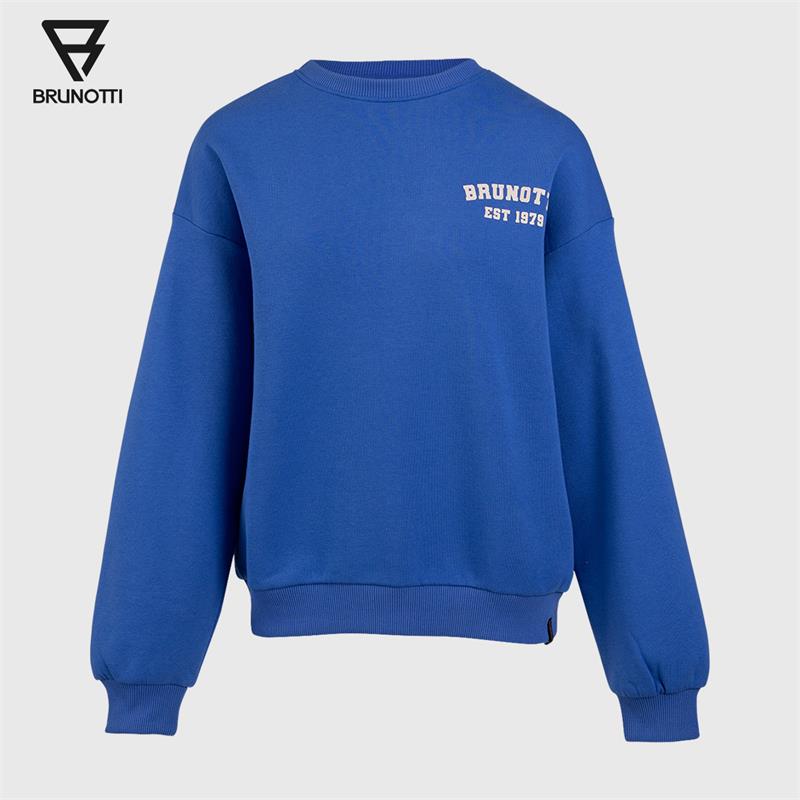 布鲁诺蒂百搭宽松型卫衣夹克秋季情侣保暖圆领套头衫2422120127