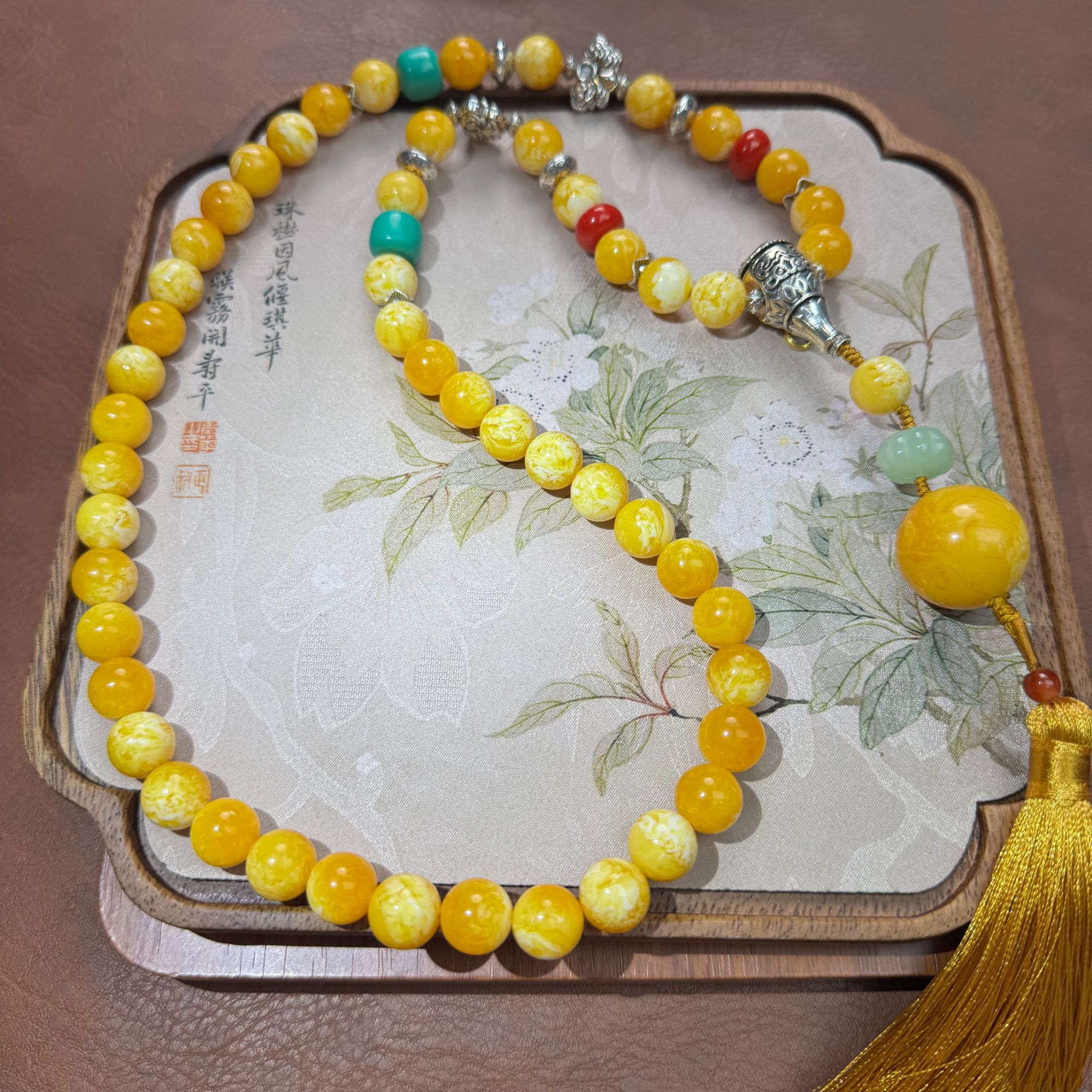 非金属珐琅项链 妖纹秘 圆珠设计款项链 K234