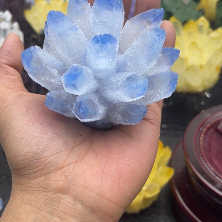 琉璃手工艺品熊**?晶簇