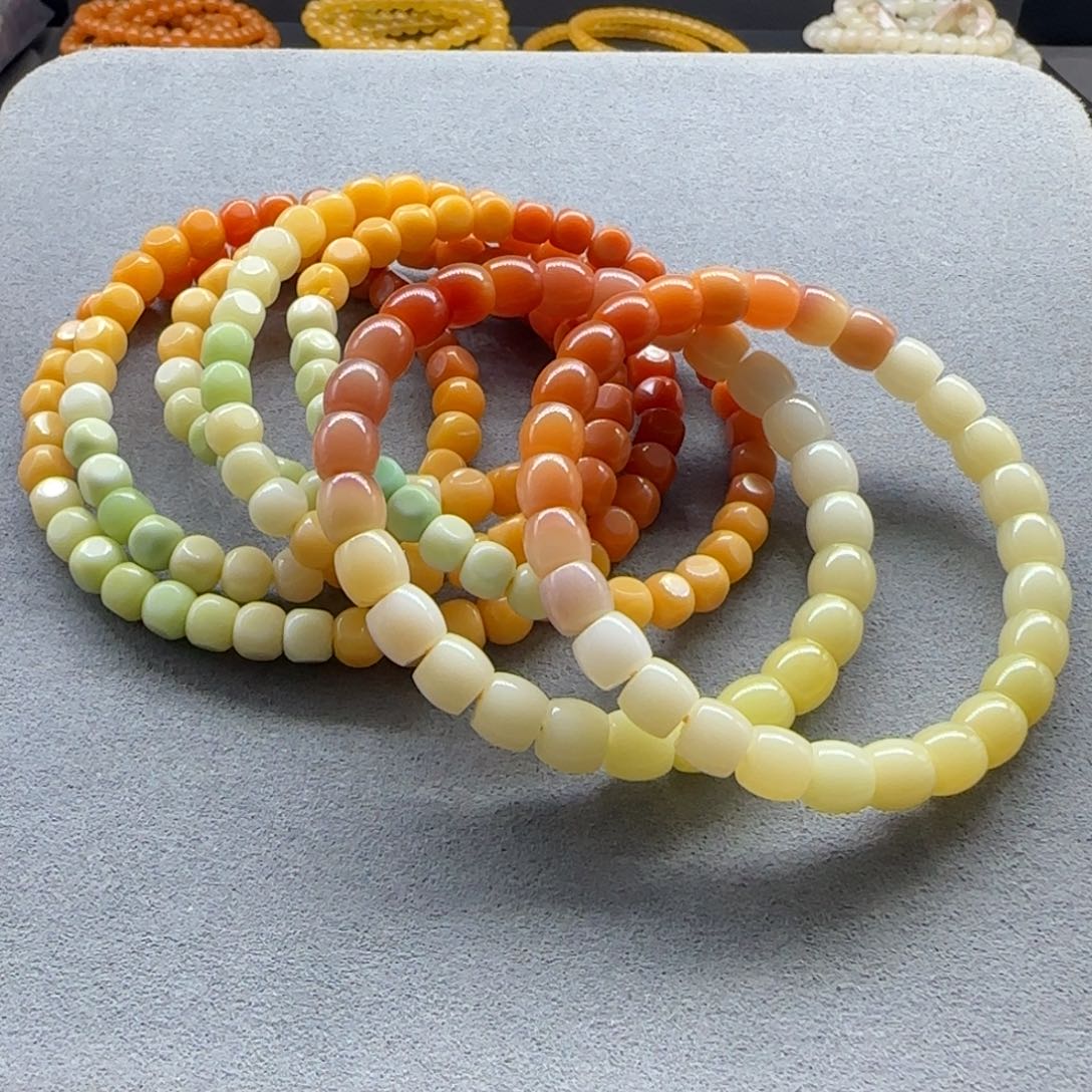 石英质玉（缅黄）手串未镶嵌?***?