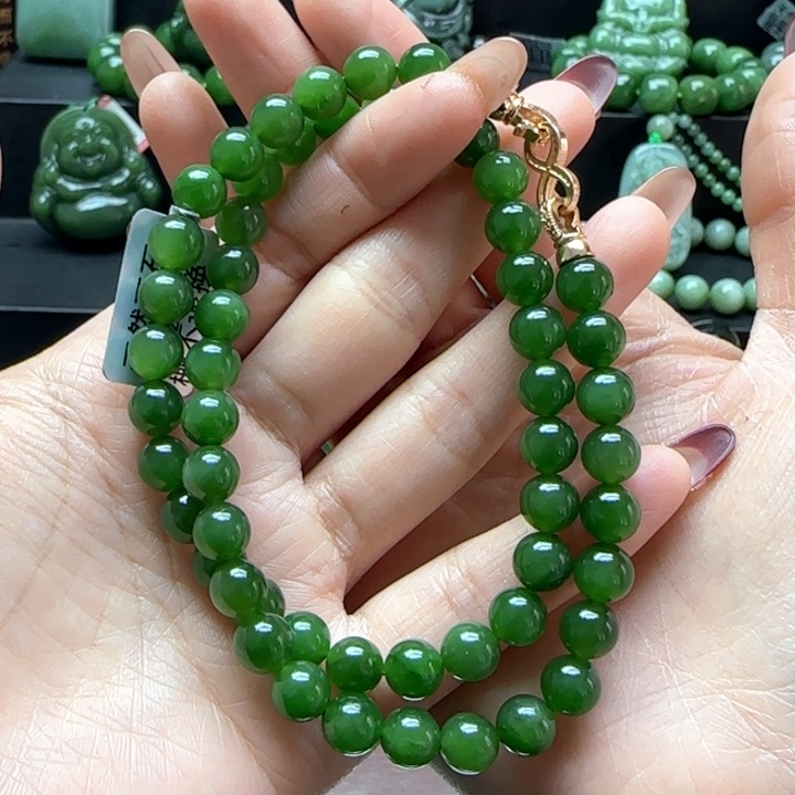 和田玉（碧玉）项链未镶嵌