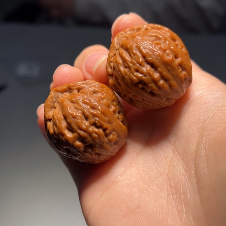 文玩核桃把件二爷帽266