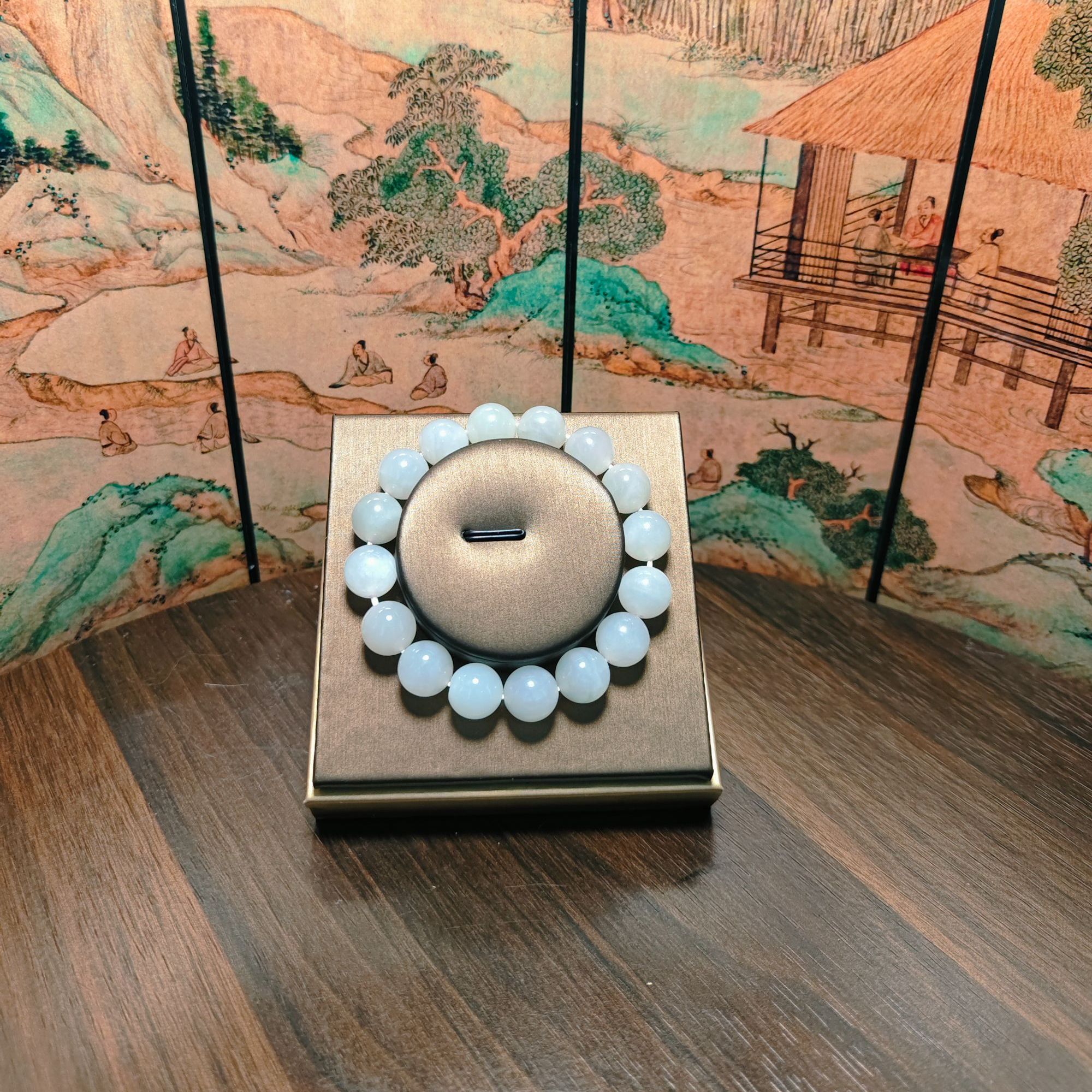 N和田玉圆珠手串（卡12）0764