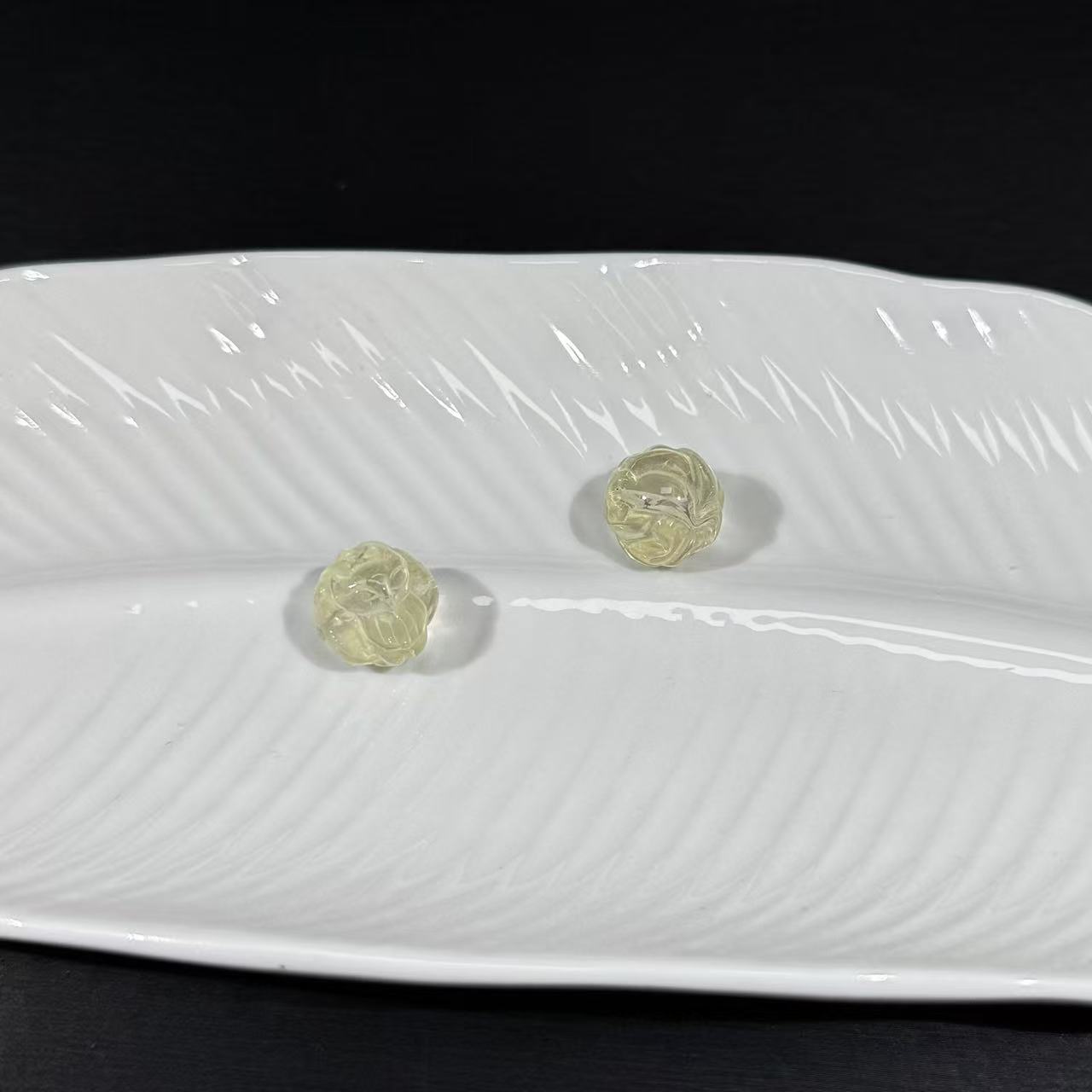 天然黄水晶狐球DIY配件手串多样性发一O313