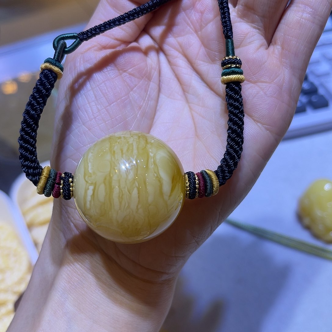 未镶嵌琥珀手链蜜蜡吊坠
