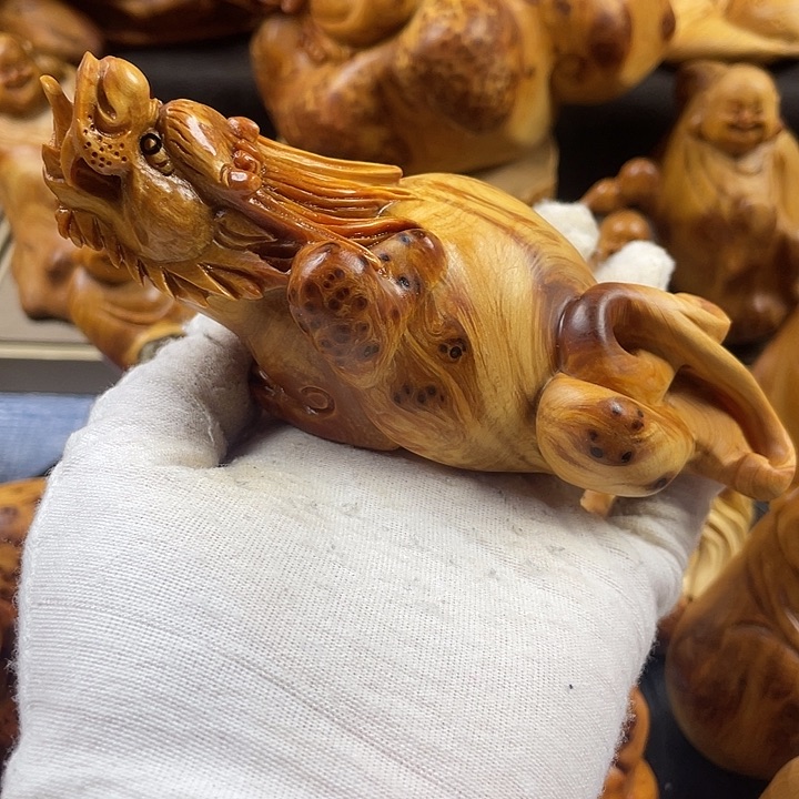 柏木（崖柏）龙龟手把件