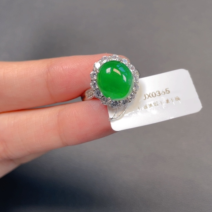 翡翠银S925镶嵌吊坠(不含链)