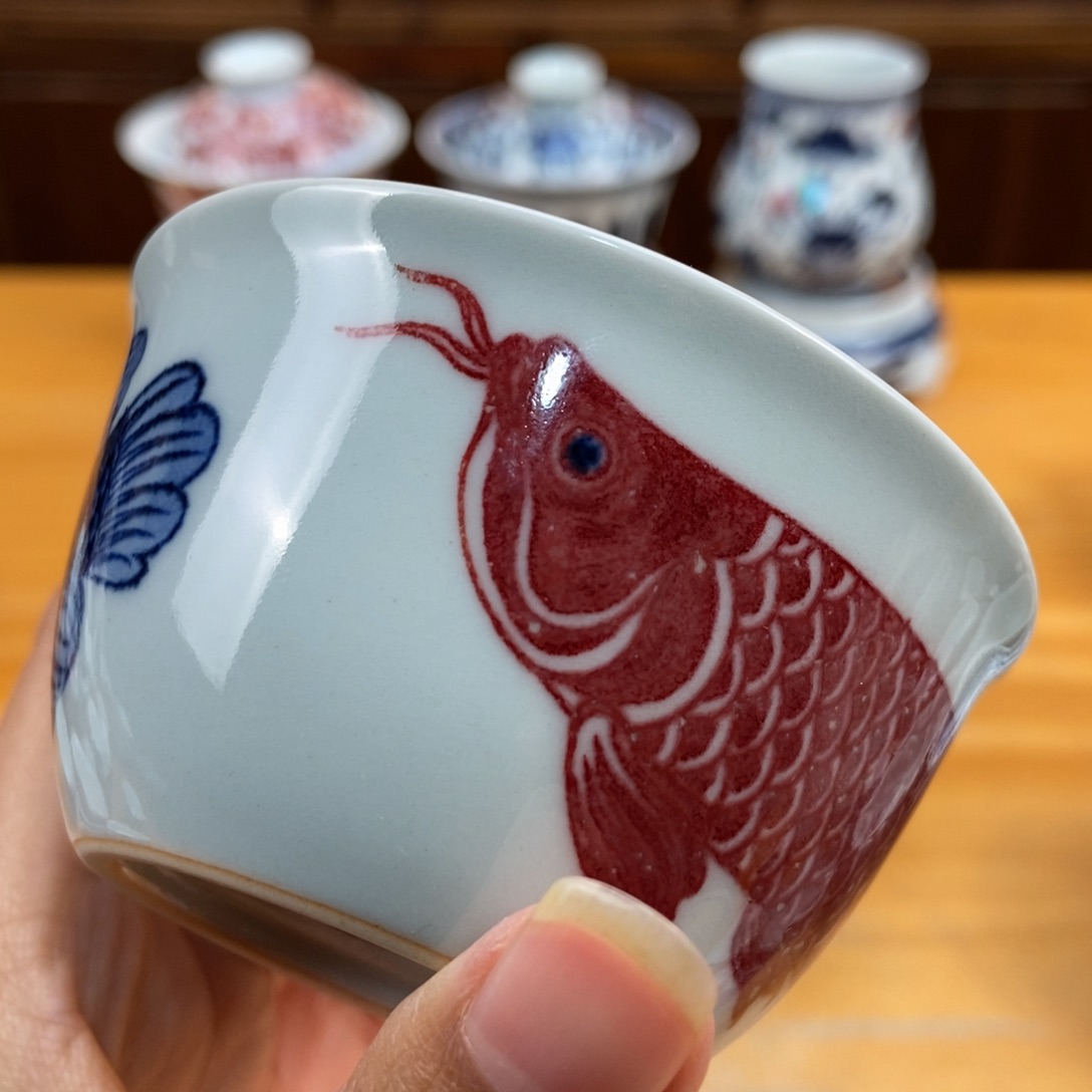 手绘现代茶具非古董