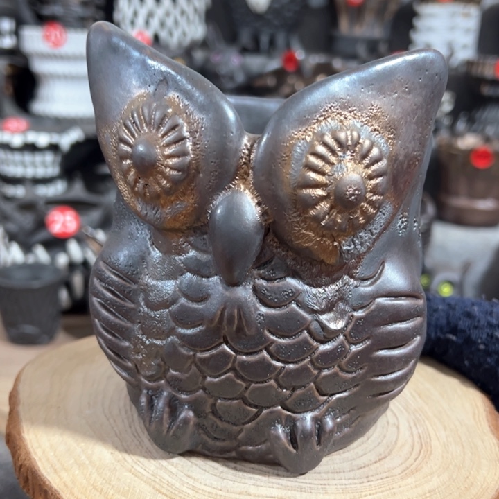 紫砂花盆手捏微瑕，内口9.7外高13