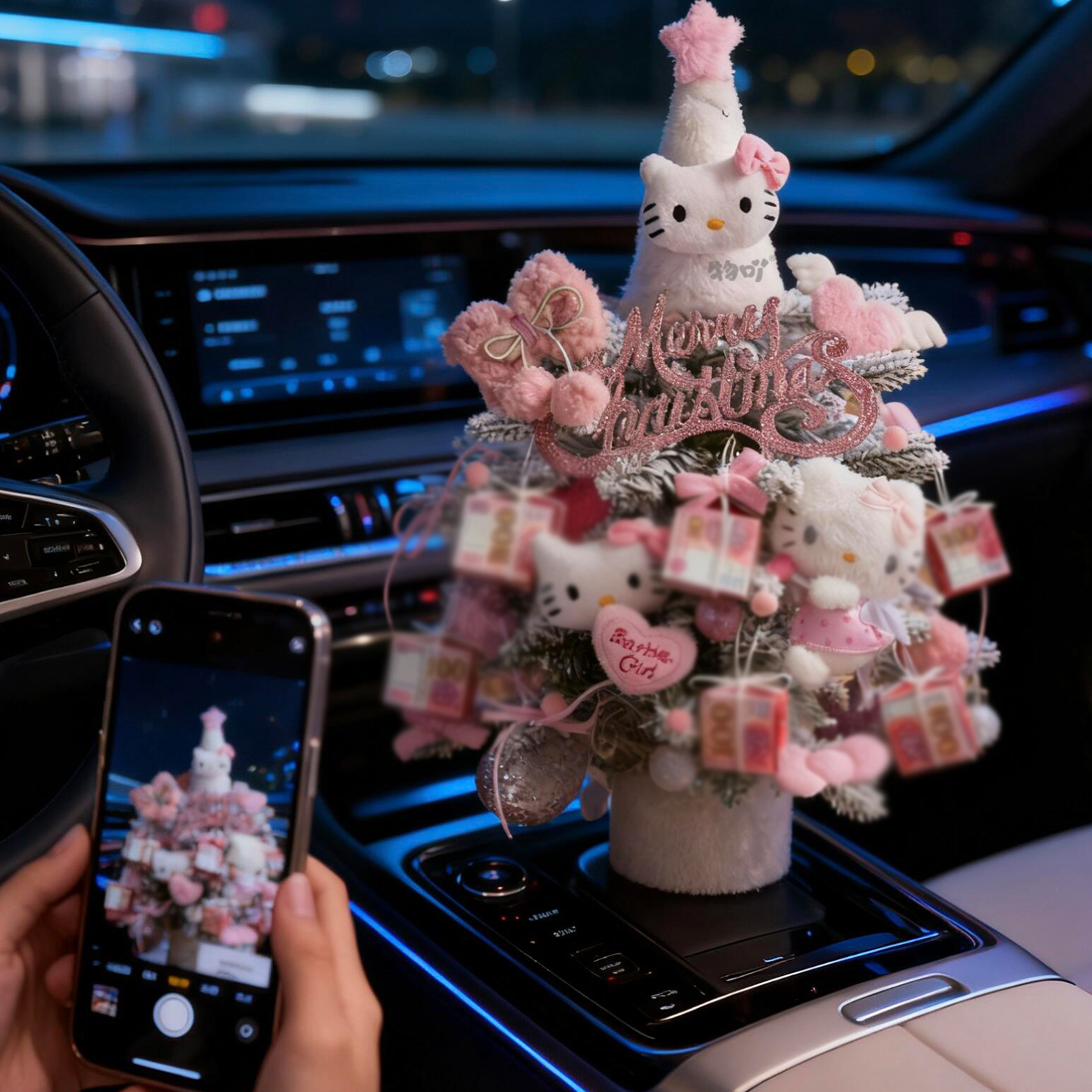 创意圣诞节装饰品摆件有钱花可爱仿真诺贝松圣诞树diy圣诞节礼物