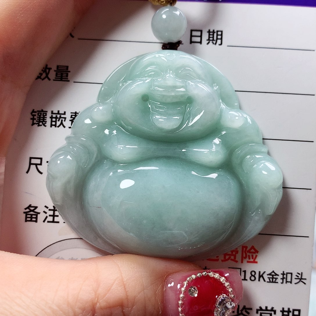 翡翠颈饰未镶嵌像****风佛公