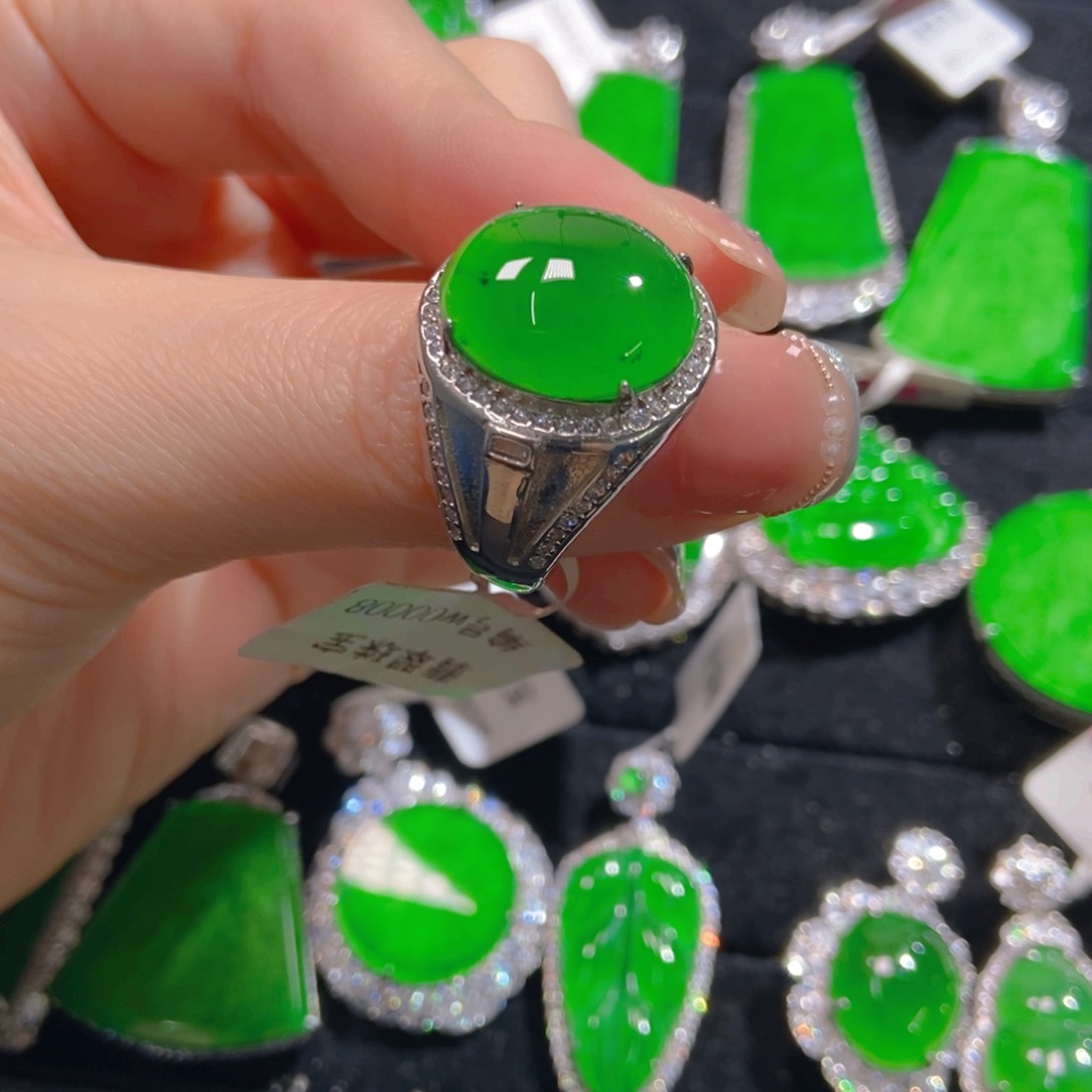 翡翠吊坠(不含链)银S925镶嵌