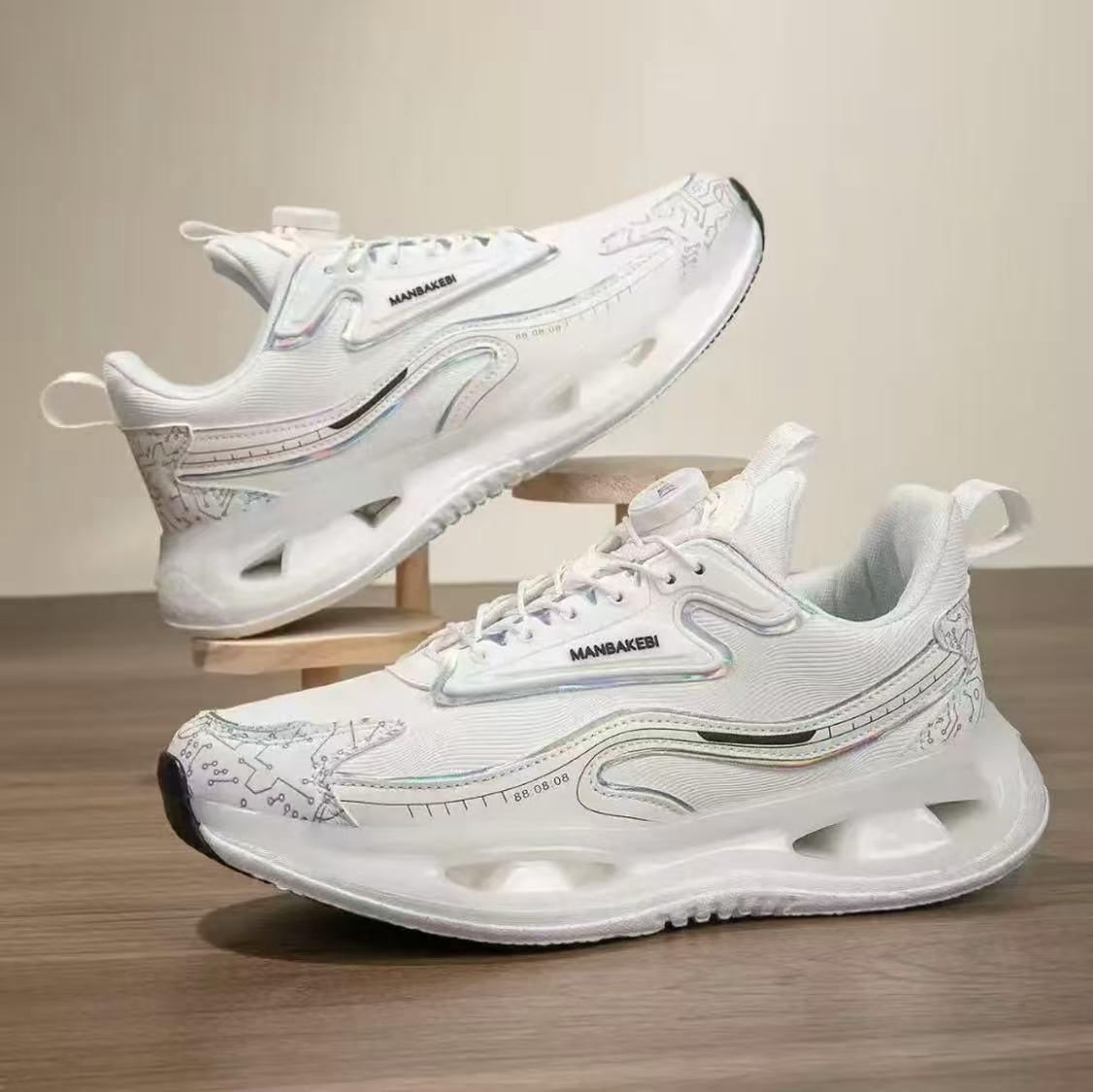 KB全皮面秋冬情侣款防水软底减震跑鞋