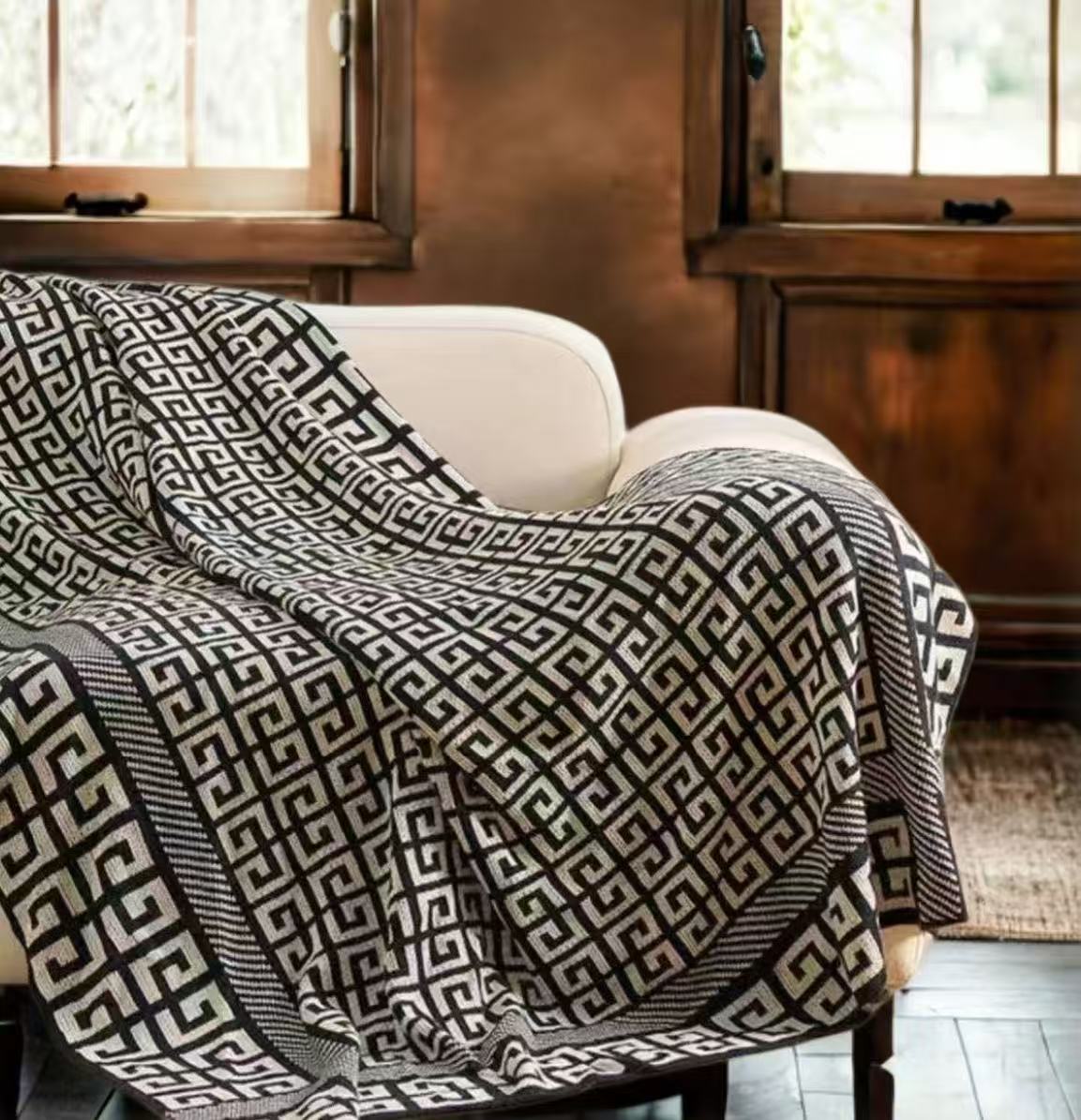 【九宫格】多功能 可围可铺围脖沙发巾