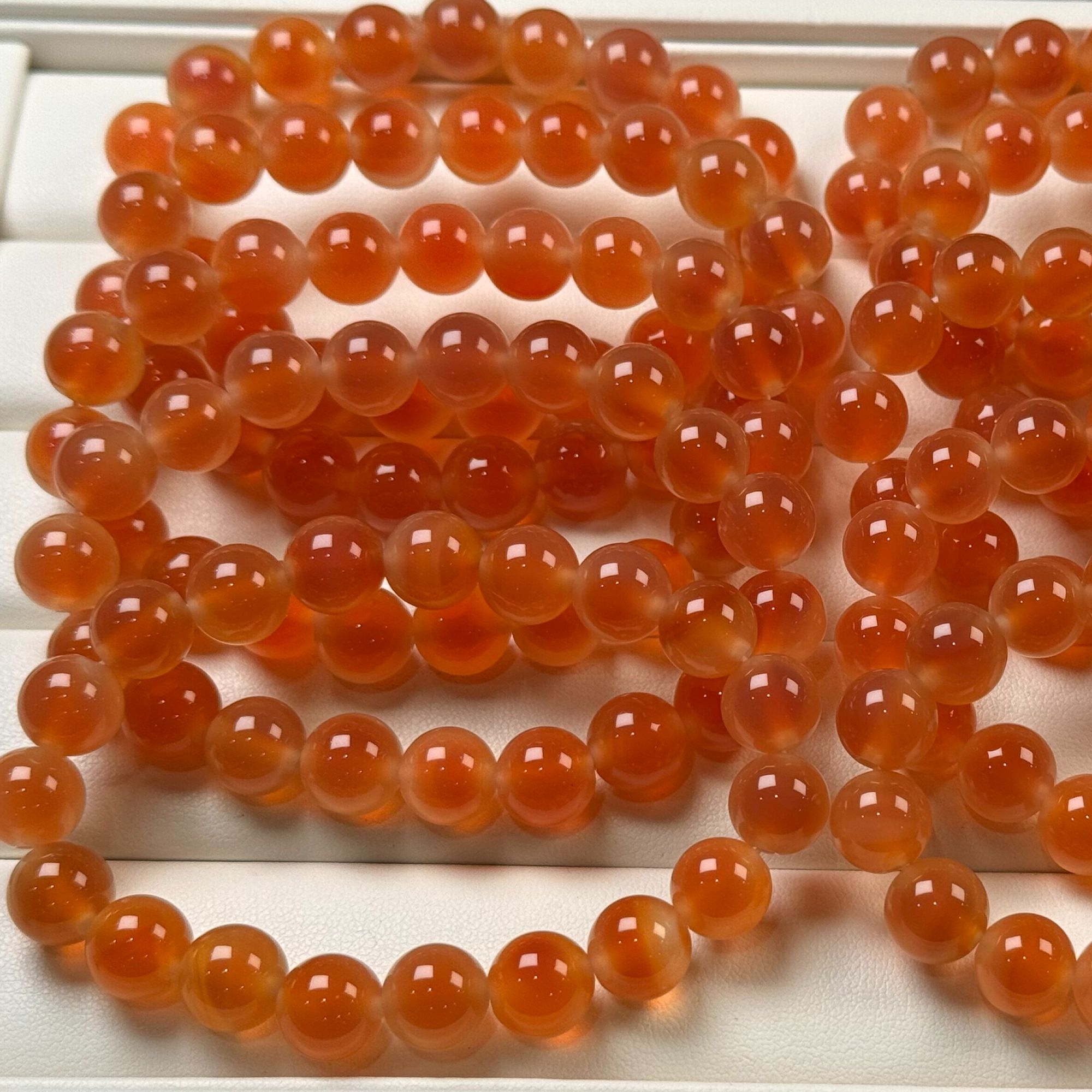 天然单圈橙溏心玛瑙