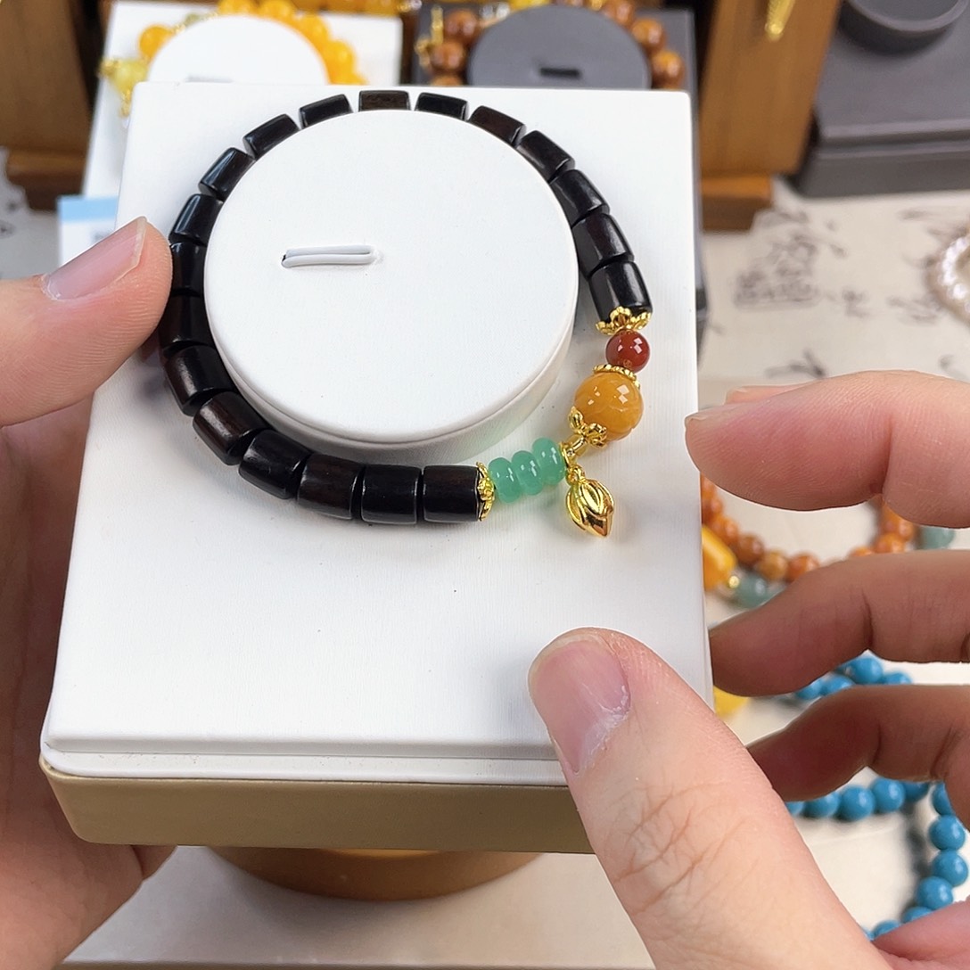 翡翠手饰银S925镀金镶嵌