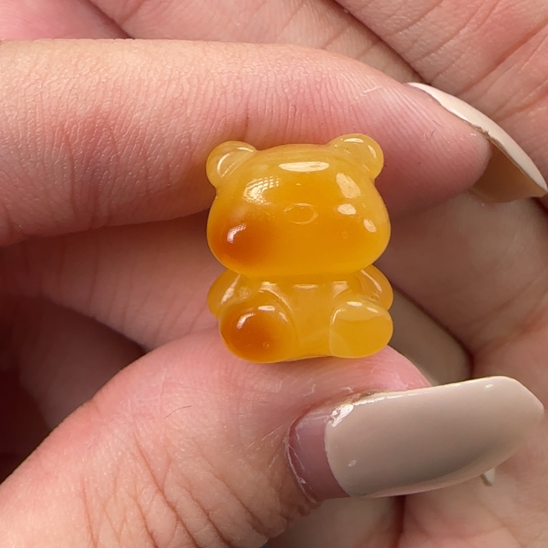 裸石琥珀未镶嵌会**鱼天然蜜蜡