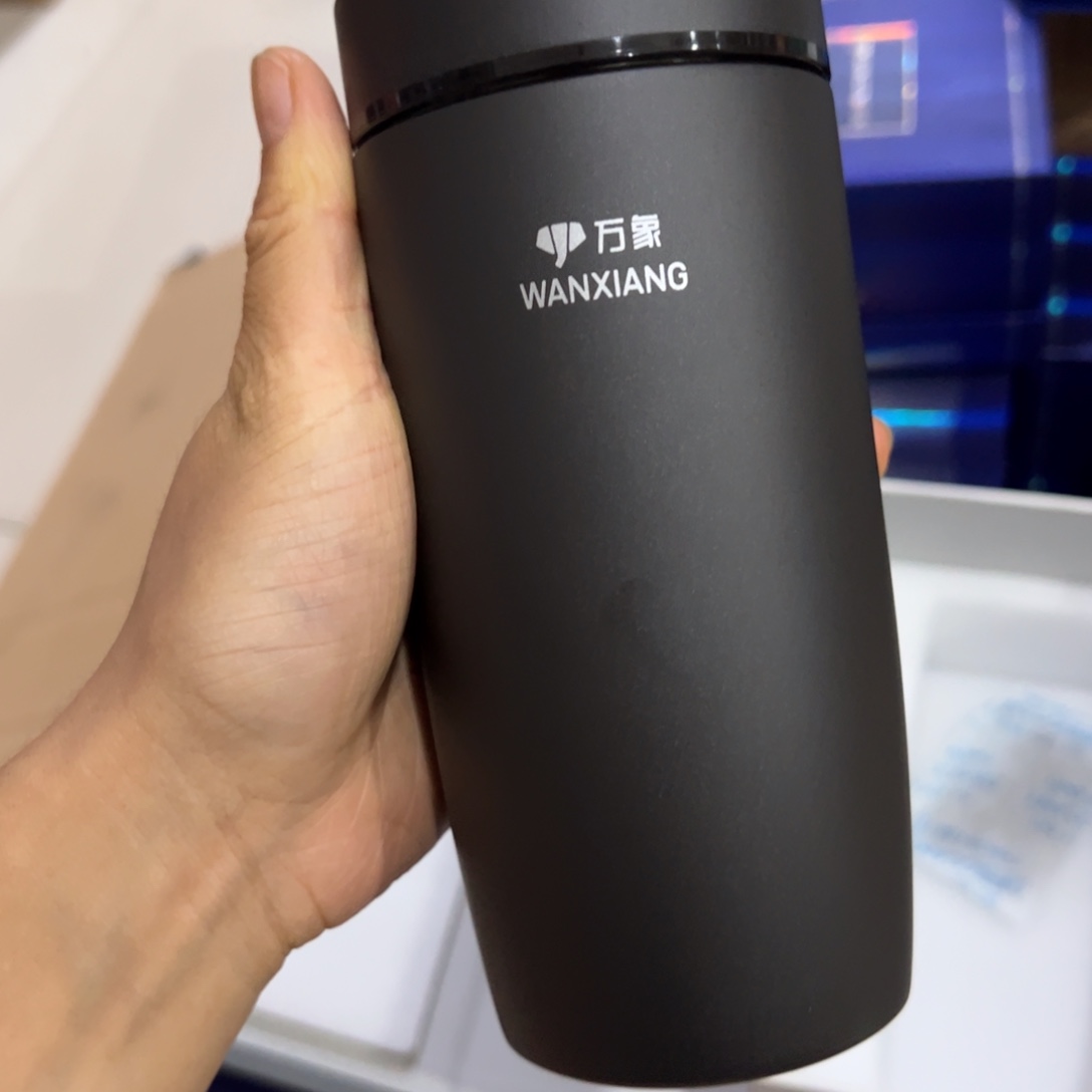 万象F96灰色316带滤网460玻璃杯➕杯套