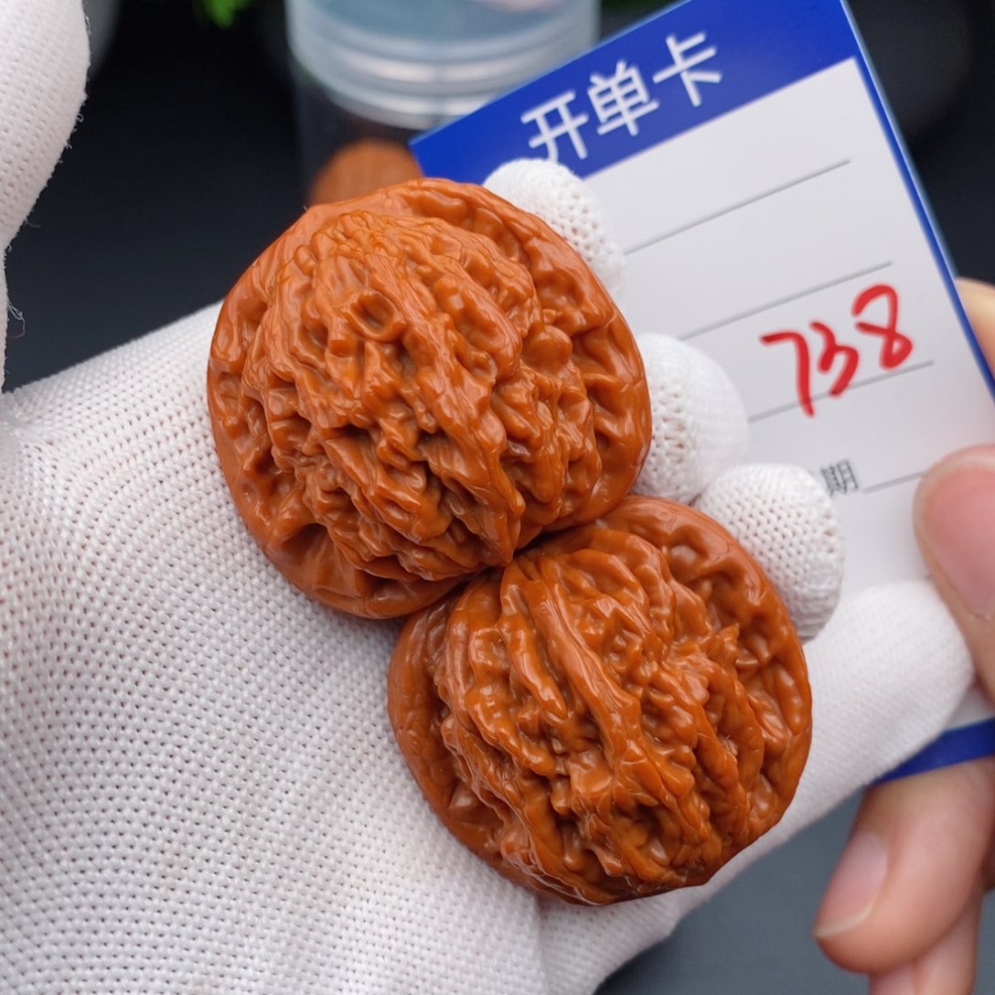 文玩核桃把件38虎头738