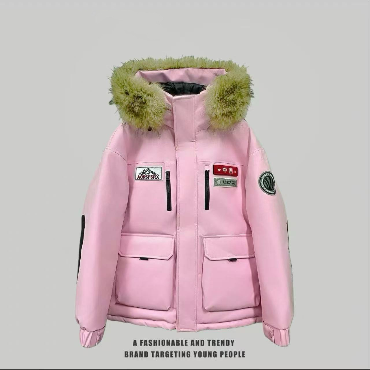 新款-808【雪花飞舞】冬季连帽毛领极寒羽绒服G