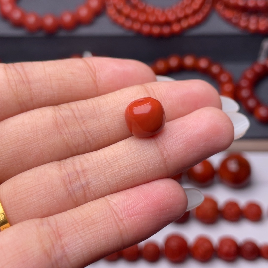 Q***.南红玛瑙未镶嵌手串Y10mm老型单珠