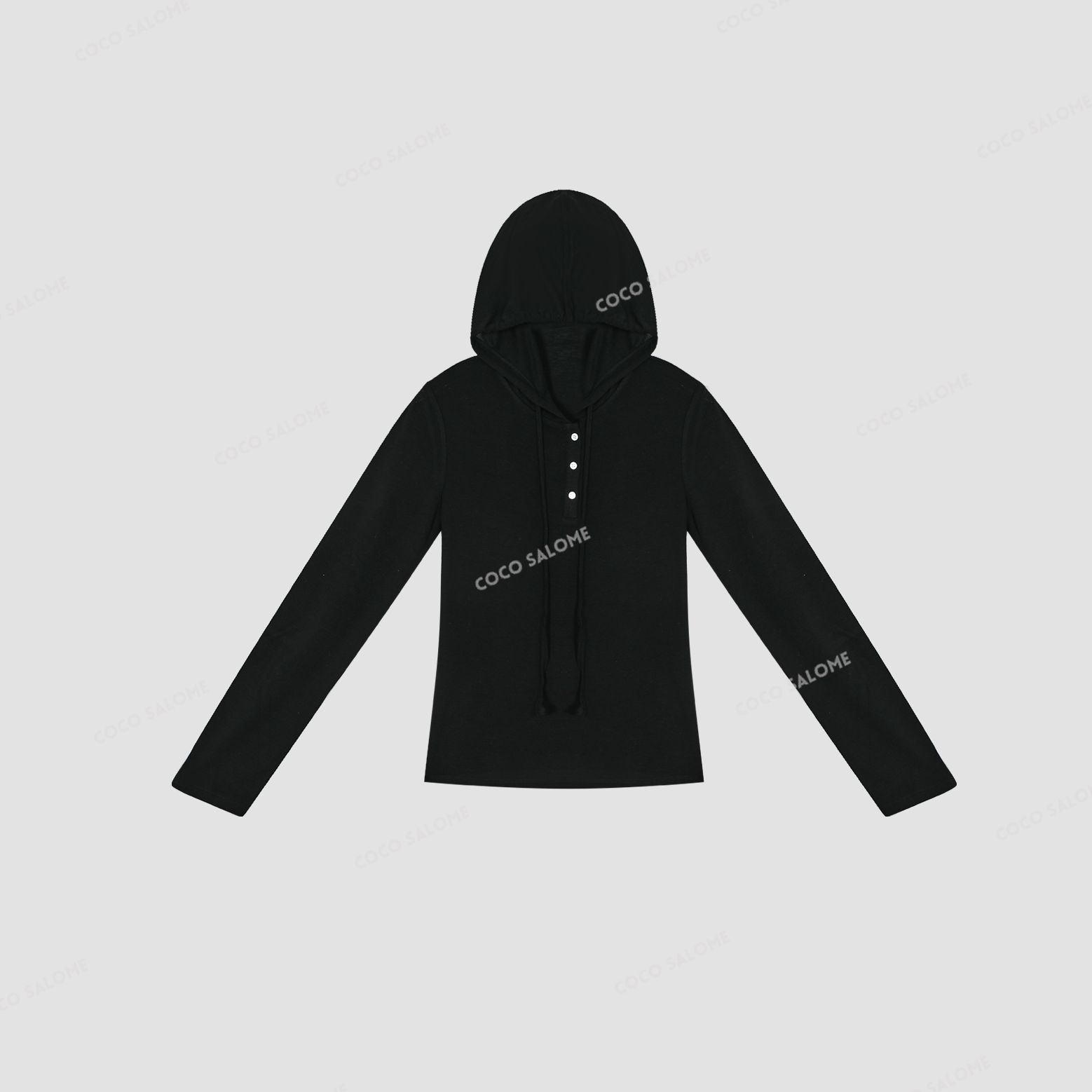 安安推荐【极简主义】天丝羊毛纽扣连帽长袖BW25C50703-CX