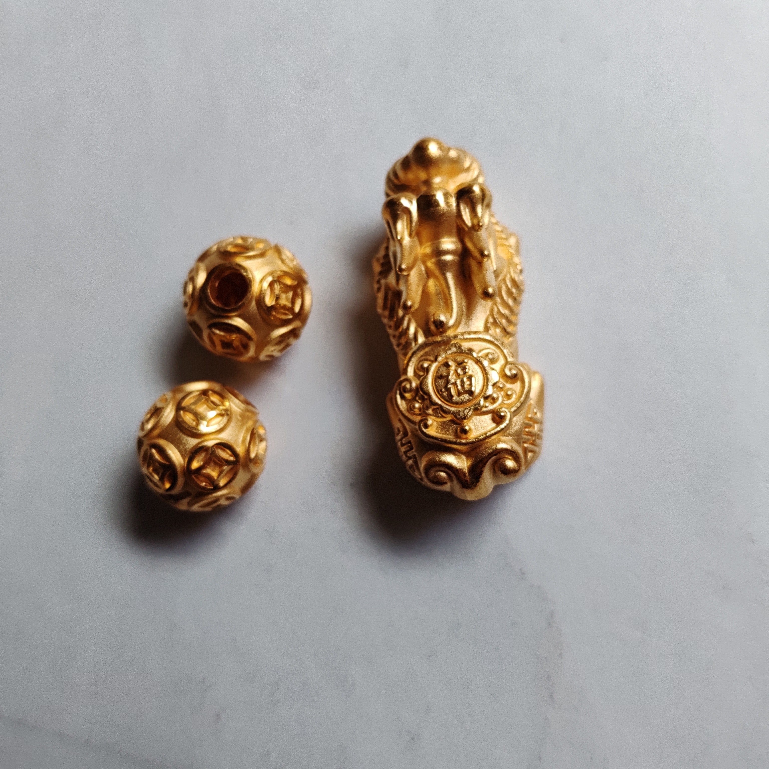 金元宝足金999貔貅珠子首饰