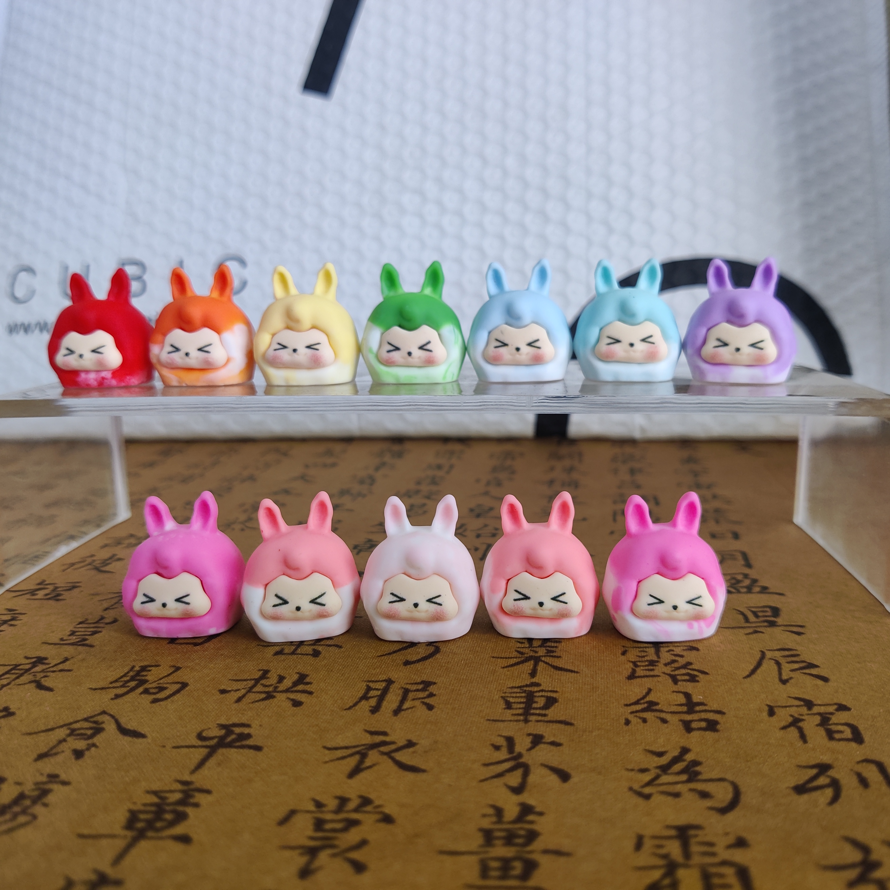 手感漆泼墨夜光kk、手感漆生日礼物创意摆件网红工艺品可爱车载