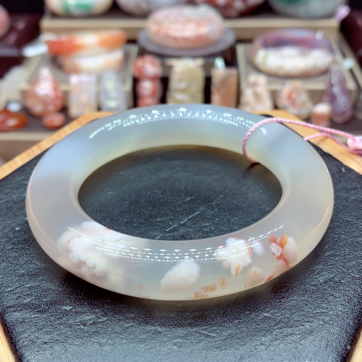 【闪购商品】玛瑙/玉髓手镯6未镶嵌猫***静