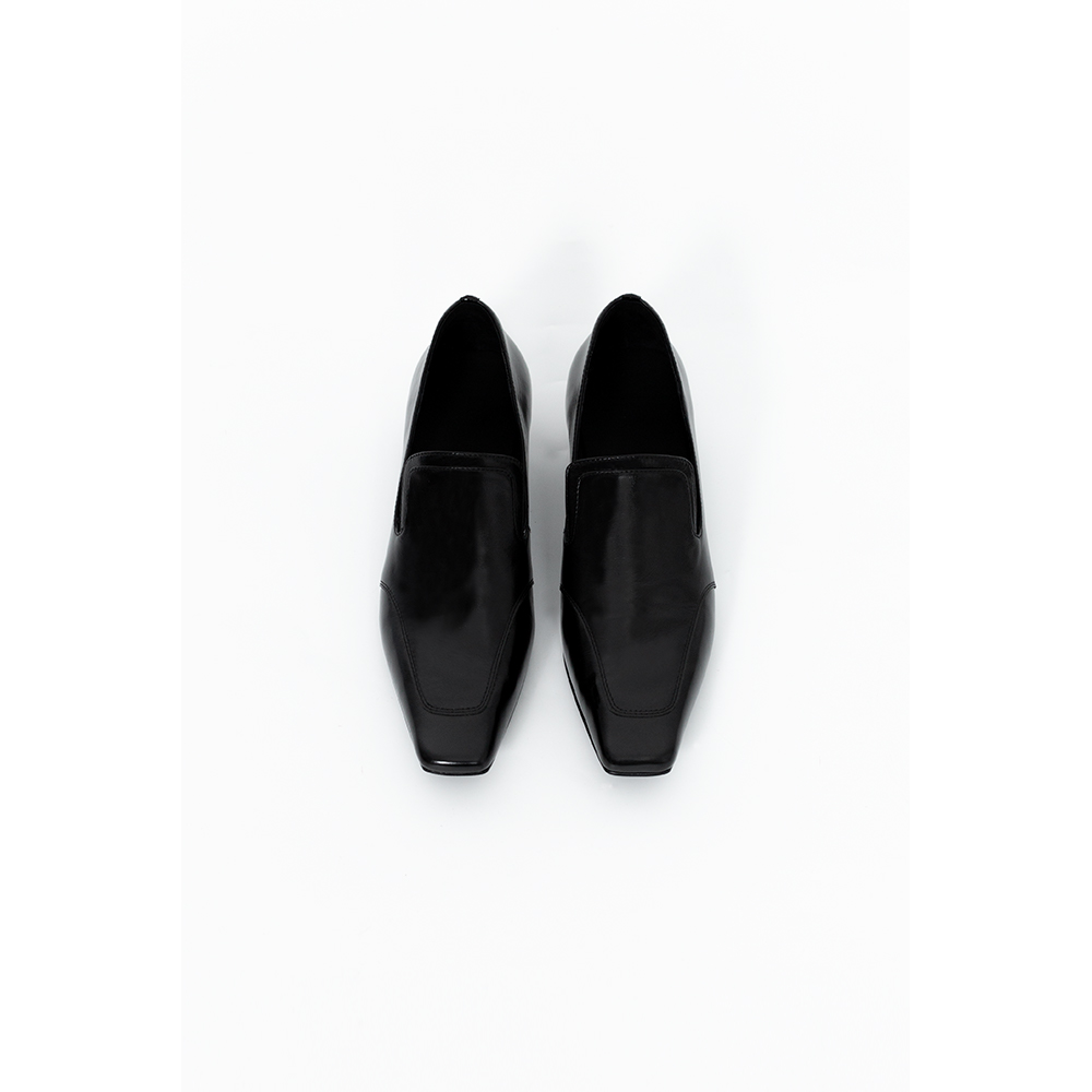 LIURUONAN 25WIN 小众方头乐福鞋气质通勤小高跟皮鞋